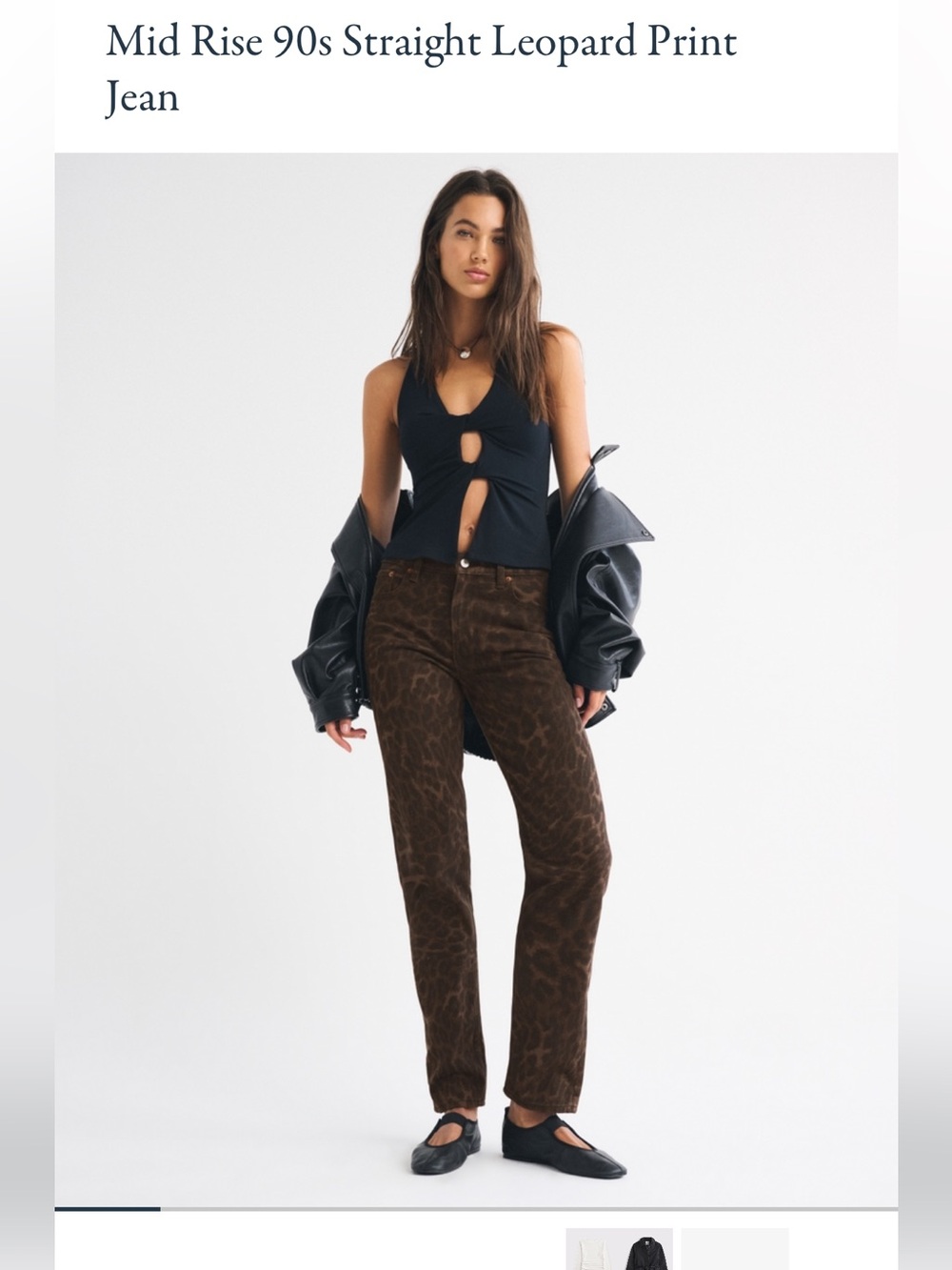 Abercrombie Brown Leopard-Print Jeans